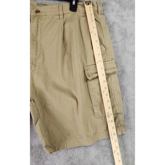 Bugle Boy Original Shorts Mens 40 Beige Khaki Pleated Vintage Casual Preppy Dad - Picture 6 of 11